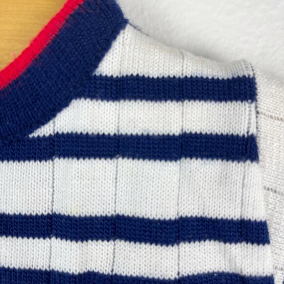 Vintage Glynne Percy Friemanit Train Knit One Piece Romper Size 6 Months - Picture 5 of 9